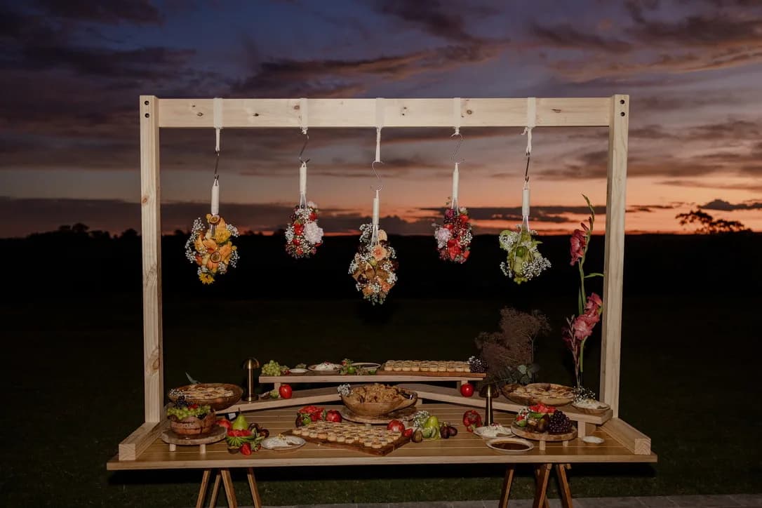 The grazing table at dusk